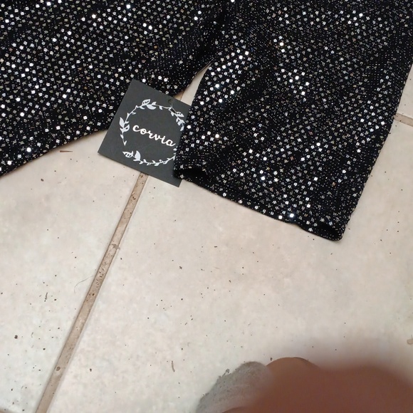 Black With Silver Sequin Blouse - Picture 2 of 2